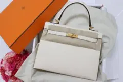 エルメス ケリー25 ナタ×ゴールド金具
