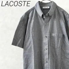 LACOSTE シャツ 半袖 ロゴ刺繍 胸ポケット シンプル 羽織り