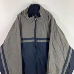 USA古着 00s ジップアップ ナイロンジャケット カーキ