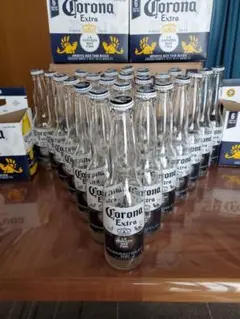 Corona　コロナ　ビール空き瓶・王冠付き★ハンドメイド★素材★工作用★自家製