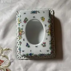 花柄陶器ティッシュボックス