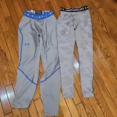 Under Armour レギンス グレー/ブルー　2枚セット