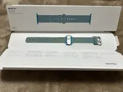 ☆純正☆ Applewatch 38MM バンド 編みナイロン スキューバブルー