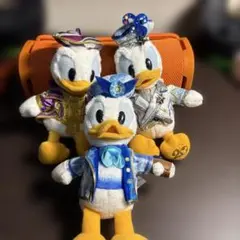 東京ディズニーリゾート周年イベントコス　ドナルドぬいぐるみバッジ　3体
