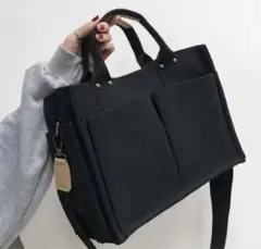 トートバッグ　キャンバス　ベジバッグ　エコバッグ　2way　仕切りトートj