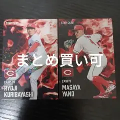 栗林良吏 矢野 雅哉 スターカード カルビープロ野球チップス 第二弾 2025