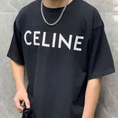 男女共用セリーヌのロゴTシャツ