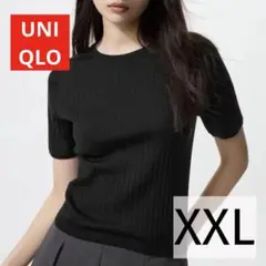 UNIQLO ユニクロ 3Dメリノリブクルーネックセーター5分袖