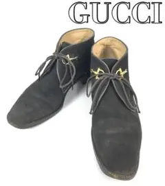☆GUCCI/グッチ ショートブーツ スエード ブラック 23cm