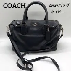 【美品】COACH オールドコーチ 2way ショルダーu0026ハンドバッグ ネイビー
