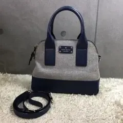 ケイトスペードニューヨーク 2way ハンドバッグ ショルダーバッグ青