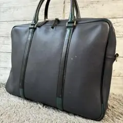 【ビジネス】ポールスミス ブリーフケース ダークネイビー レザー A4収納可能