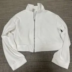 ホワイト ジップジャケット 長袖