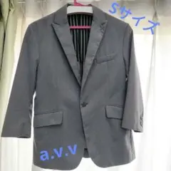 a.v.v グレー 七分袖ジャケット Sサイズ