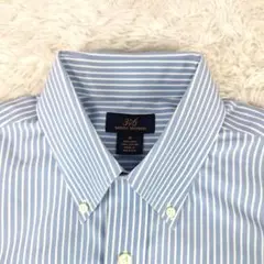 極美品✨ブルックスブラザーズ　半袖ボタンダウンシャツ　ブルーストライプ　M