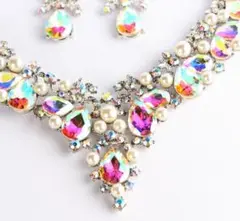 190D17 オーロラビジュー (Necklace & Earrings)