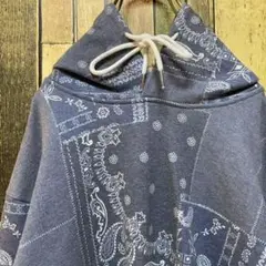 《希少デザイン》Collective コレクティブ 青☆パーカー L