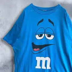 BFPI キャラ Tシャツ 古着 青 m&m's エムアンドエムズ チョコレート