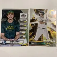 topps bowman NICK KURTZ インサート2枚