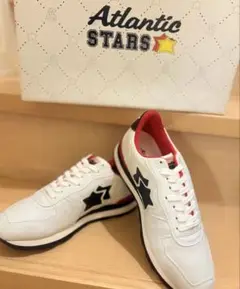 新品Atlantic Stars ホワイト&レッド スニーカー39値下げ！
