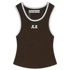 Rest & Recreation ロゴ タンクトップ ブラウン