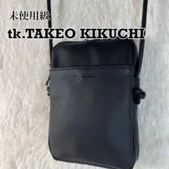 未使用級　tk.TAKEO KIKUCHI ショルダーバッグ　ブラック　レザー