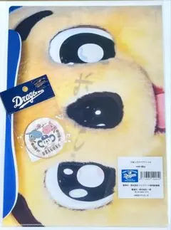 中日ドラゴンズ どあっぷクリアファイル マスコットマット缶バッジ 2点セット