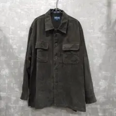 90s 00s ALAN FLUSSER スエードシャツ 古着 L 黒