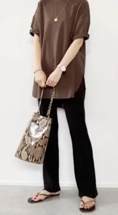 Plage/CALUX　カットオフリブパンツ36