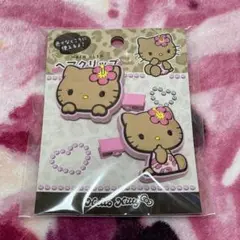 【新品】日焼けキティ ヘアクリップ ヘアピン