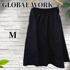 GLOBAL WORK スカート ブラック ウェストゴム Mサイズ レディース