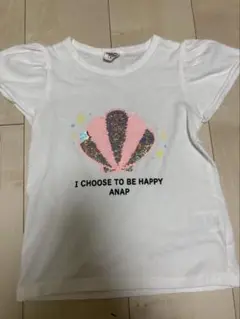 ANAP スパンコールTシャツ Sサイズ ピンクの貝殻デザイン