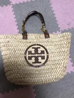 TORY BURCHトリーバーチ かごバッグ トートバッグ デカロゴ