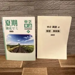 夏期　練成ゼミ　改訂版　中2 英語　SUMMER α 中学校　勉強
