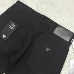 タグ付き未使用✨ エンポリオアルマーニ ブラックデニムパンツ イーグルロゴ金具