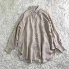 アッパーハイツ　リネン100% シャツ　オーバーサイズ　長袖