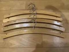 木製衣類ハンガーセット 5本入