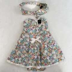 coto cotte 80サイズ　花柄ワンピース ロンパース
