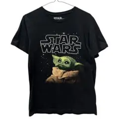 STARWARS スターウォーズ　ヨーダ　映画ムービーキャラTシャツ ブラック