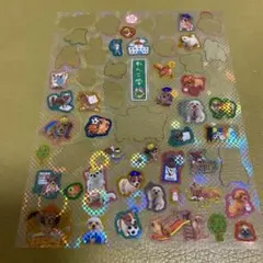 平成レトロ　わんこ学校　実写犬　キラキラシール