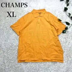 CHAMPS ポロシャツ メンズ オレンジ XLサイズ