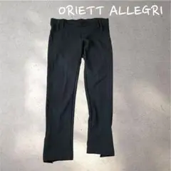 558＊オリエッタアレグリ【L】イタリア製　黒　裾　デザイン　ウエストゴム