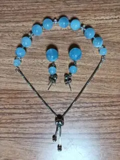 TarTar アクアマリン、ブレスレット＆ピアス