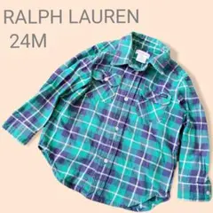 K628 RALPH LAUREN トップス シャツ 長袖 チェック 24M
