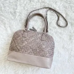 ☆美品☆LAZY SUSAN 2way ハンドバッグ レザー メッシュ 編み込み