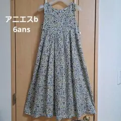 アニエスベー⭐リバティ 花柄 ノースリーブ ワンピース 6ans