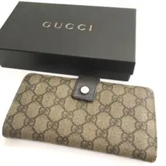 グッチ GUCCI GG柄 PVC Wホック 二つ折り 長財布 中古品