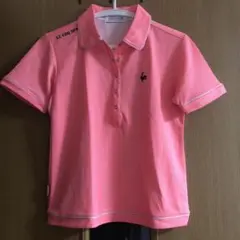 【美品】le coq sportif ルコックゴルフウェアポロシャツ ピンクS