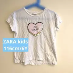 ZARA kids/切替キラキラスパンTシャツ/116
