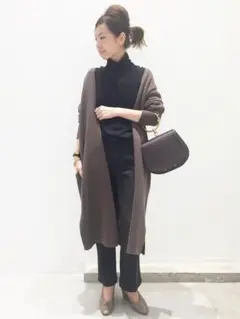 タグ付き未使用、Rib Long カーディガン◆